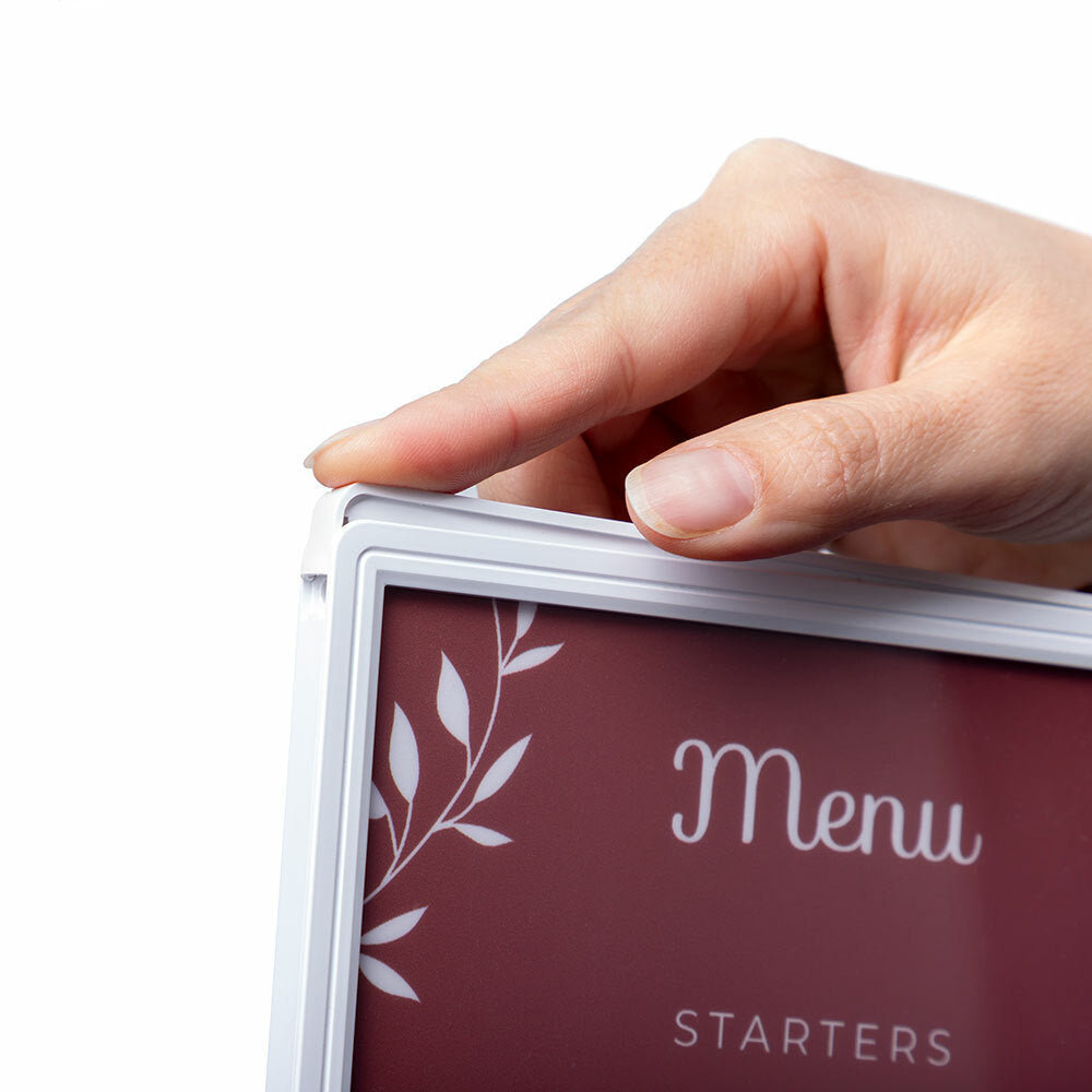 Tischdisplay L-Stand LED A5 – Tragbares LED-Leuchtdisplay für Werbung & Präsentation