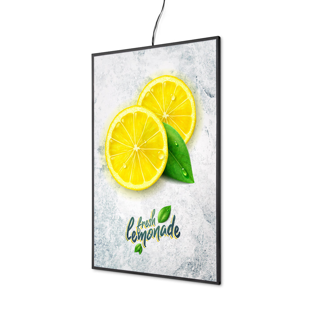 LED Posterrahmen A2 – Schwarzes Slim-Design zur Wandmontage (42 x 59,4 cm)