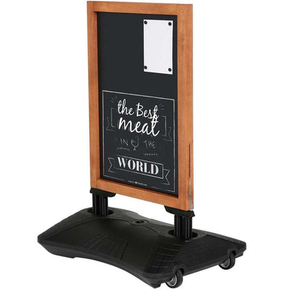 Kundenstopper Kreidetafel mit Stahlplatte – 59 x 78 cm | Robuste Lösung für Innen- und Außeneinsätze