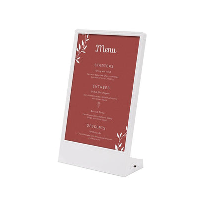 Tischdisplay L-Stand LED A5 – Tragbares LED-Leuchtdisplay für Werbung & Präsentation